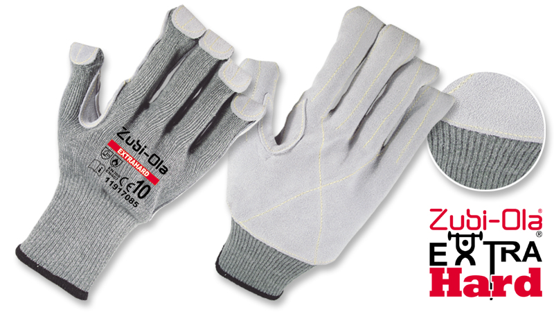 Guantes HDPE (Polycotton / Fibra de vidrio / Nylon de alta densidad) & Cuero • Nivel 5 • “ExtraHard”